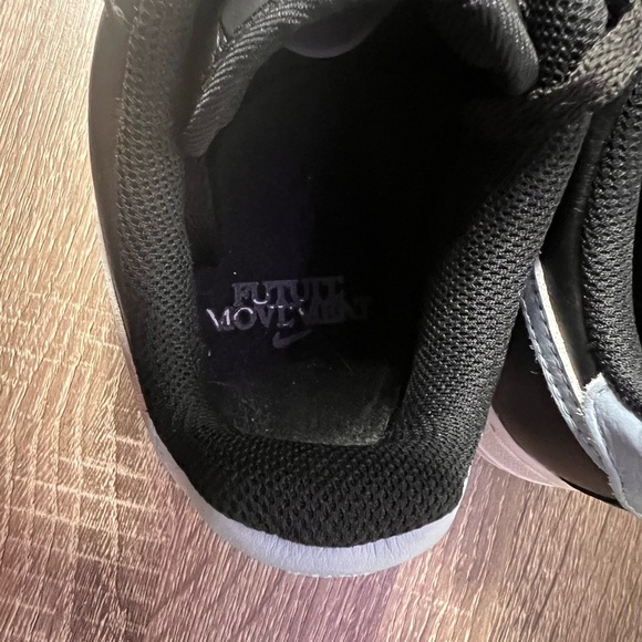 Nike Air Force 1 FM Customized Black Light Blue and White Sneakers Very Clean - Picture 9 of 15